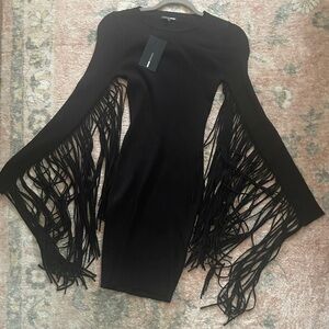 NWT fringe fashion nova sweater dress